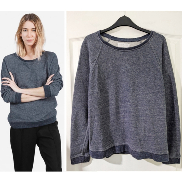Everlane Tops - Everlane | Pullover Crewneck in Heathered Navy
